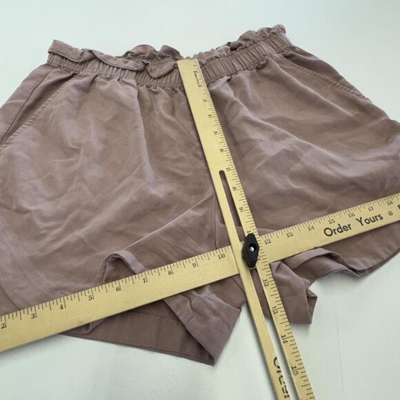 Varley Shorts Womens Medium Mauve Pink Jonas Paperbag EcoCosy Sorona Pull On - Picture 11 of 12